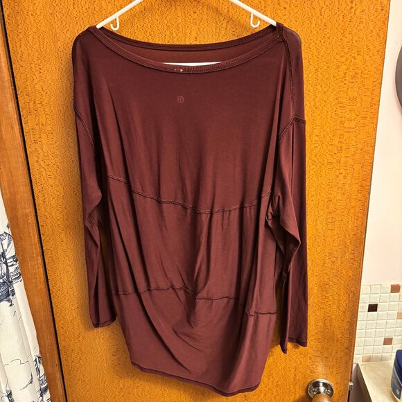 Lululemon Back in Action Long Sleeve - Dark Purple - Size 6 - Picture 2 of 8